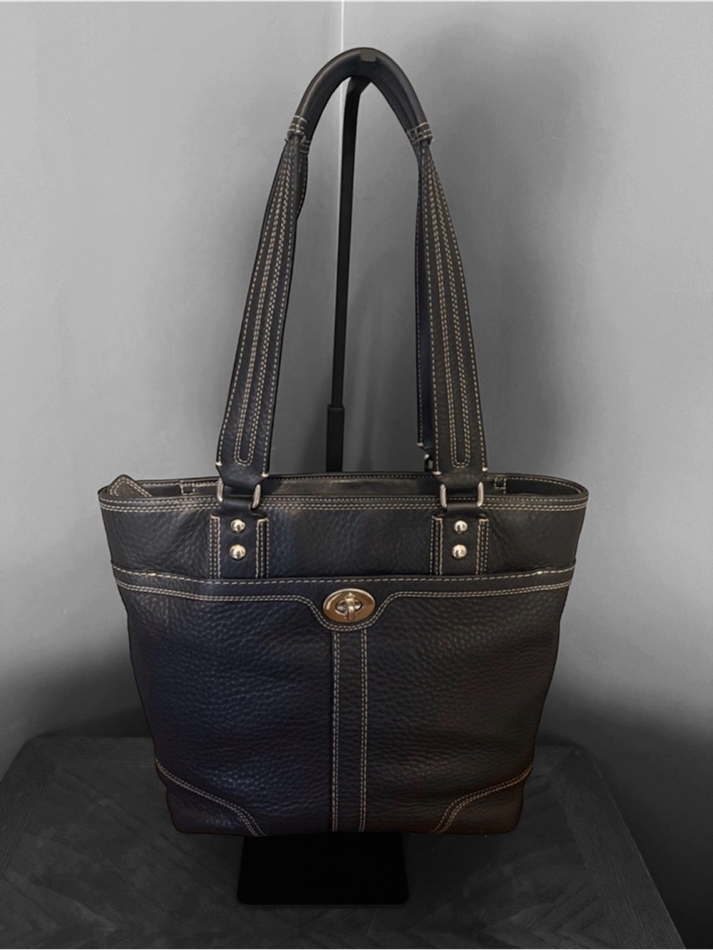 Coach Hamilton Hampton Pebbled Leather